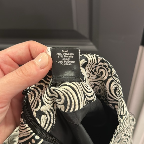 Ann Taylor Pencil Skirt Black/ Shimmer Gold 0 - Picture 5 of 5